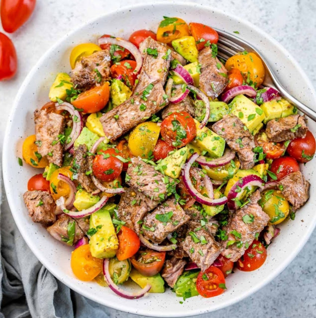 Steak + Vine-ripened Tomato Salad
