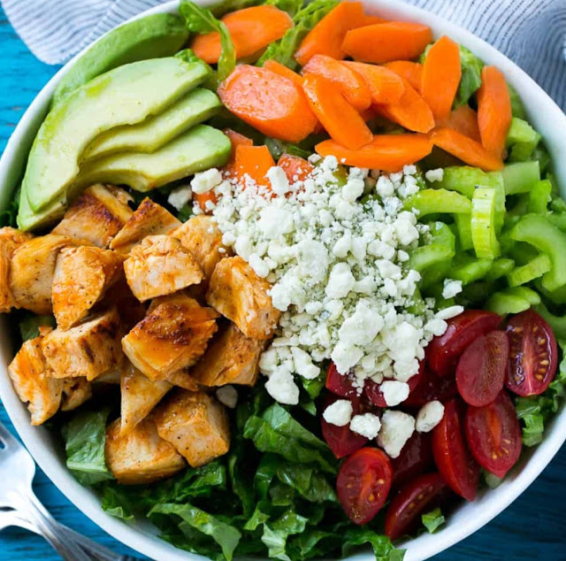 Buffalo Chicken + Avocado Salad