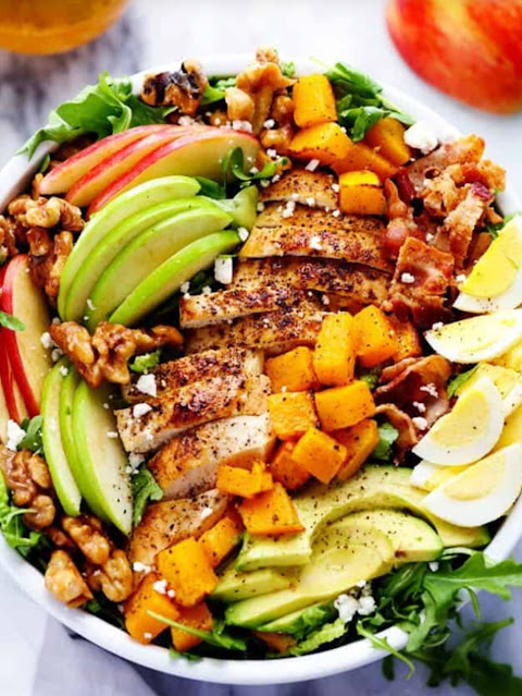 Harvest Cobb Salad With A Honey Apple Cider Vinaigrette