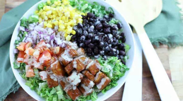 Chopped BBQ Tofu Salad
