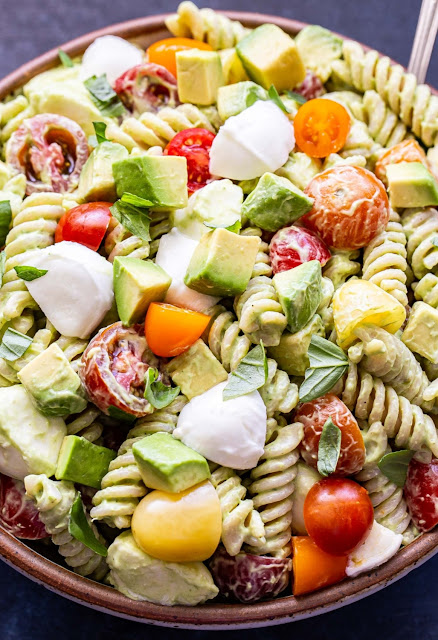 Tomato Avocado Pasta Salad