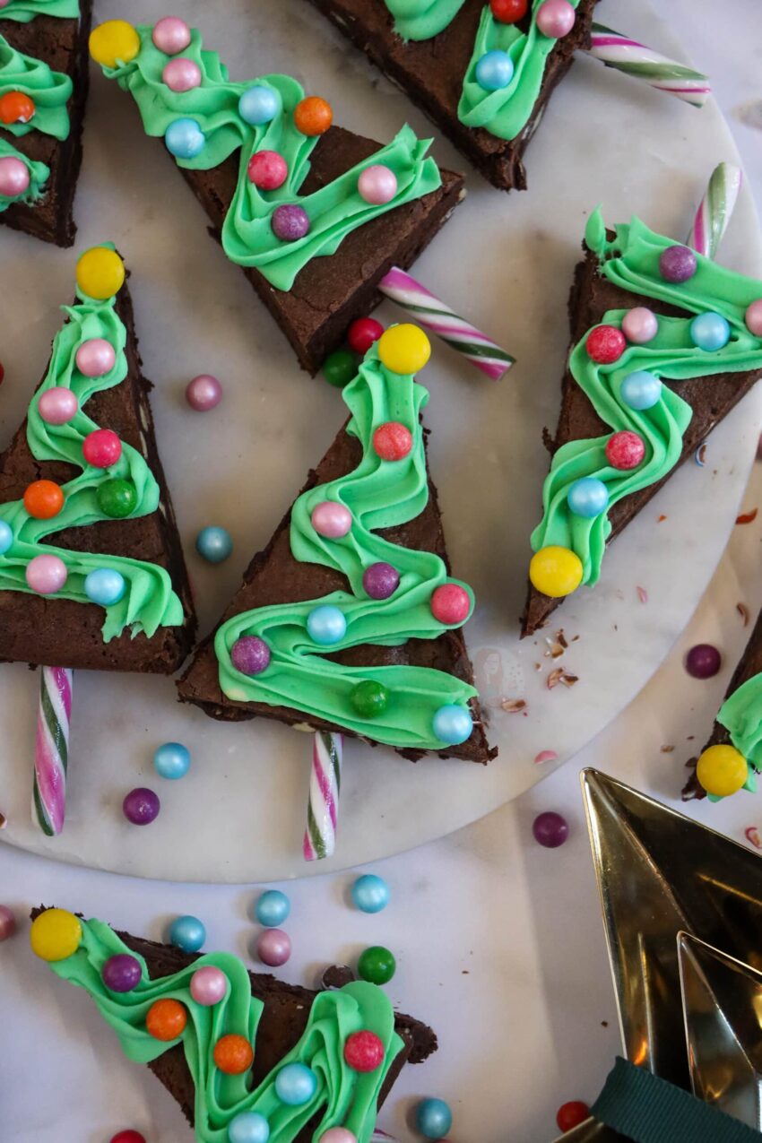 Christmas Tree Chocolate Brownies!