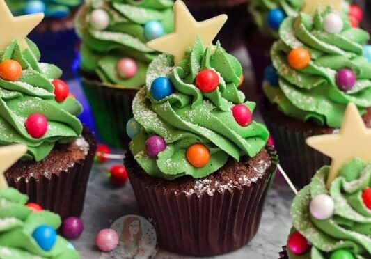 Christmas Tree Cupcakes!