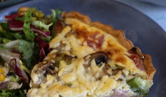 Ham, Leek & Mushroom Quiche!