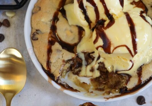 Individual Chocolate Chip Cookie Dough Desserts!