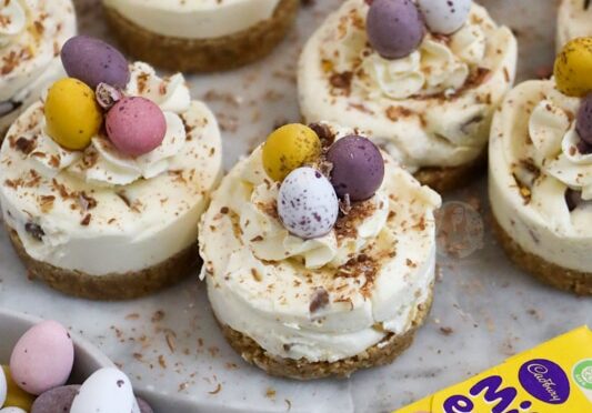 Individual Mini Egg Cheesecakes!