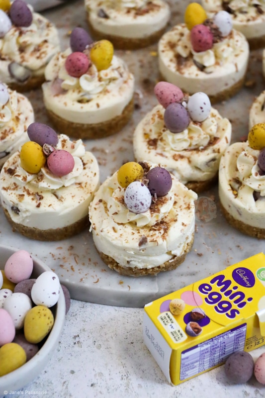 Individual Mini Egg Cheesecakes!