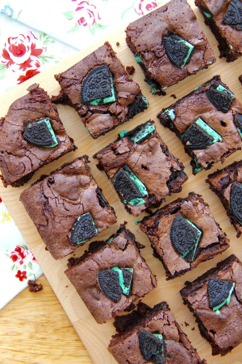 Mint Oreo Brownies!