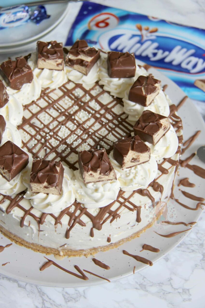 No-Bake Milky Way Cheesecake!