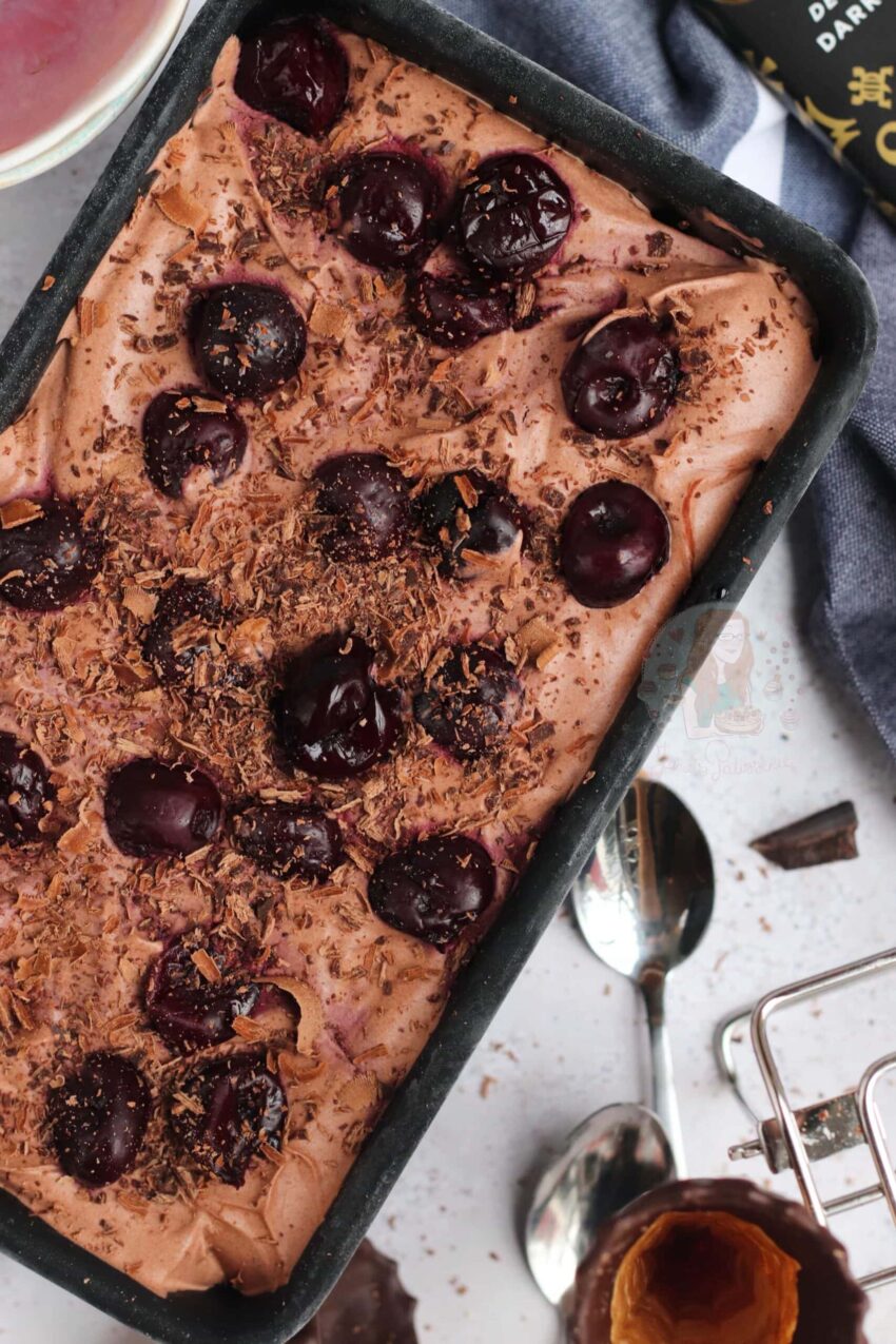No-Churn Black Forest Ice Cream!