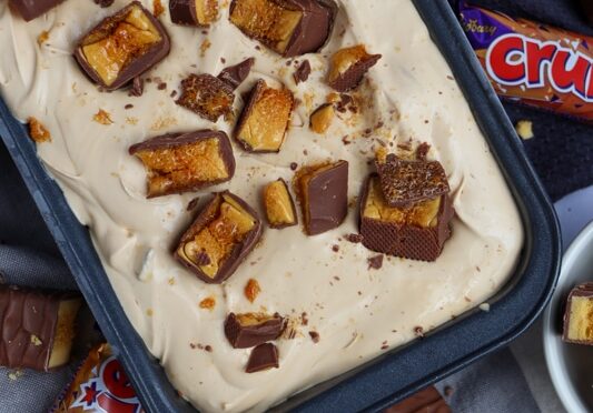No Churn Crunchie Ice Cream!