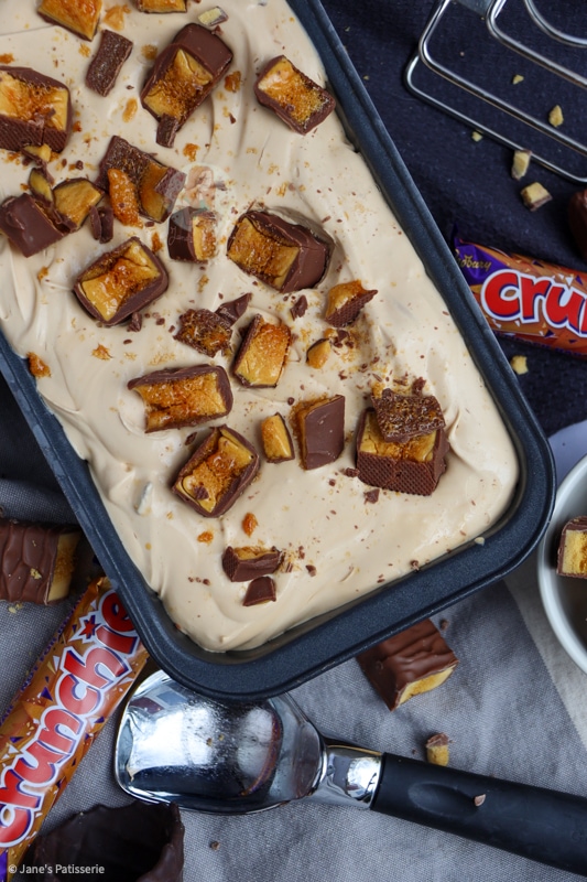 No Churn Crunchie Ice Cream!