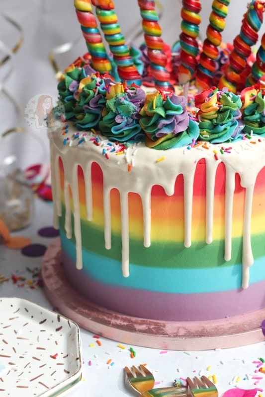 Rainbow Explosion Cake!
