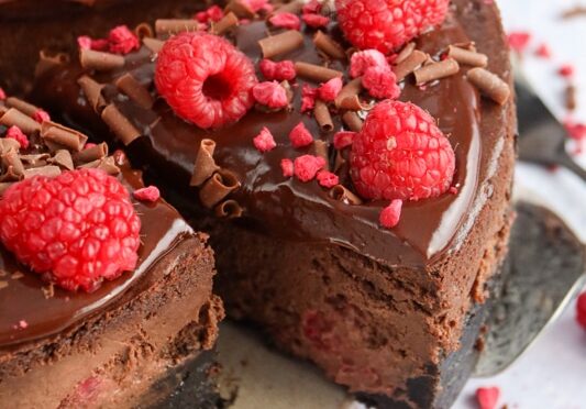 Raspberry Chocolate Cheesecake!