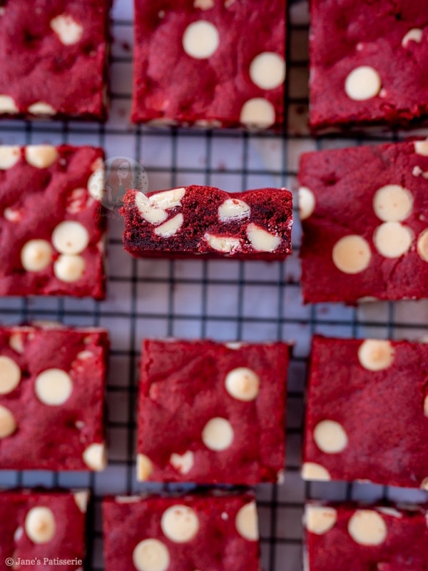 Red Velvet Cookie Bars!