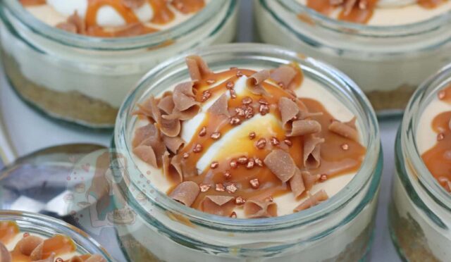 Salted Caramel Cheesecake Pots