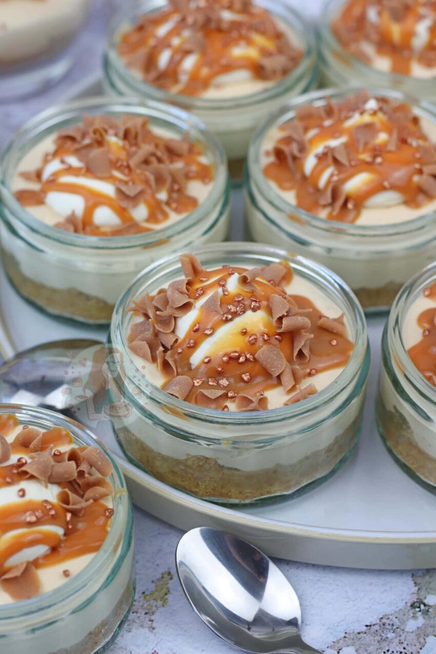 Salted Caramel Cheesecake Pots