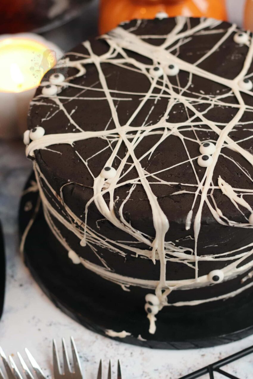 Spooky Spider Web Cake!
