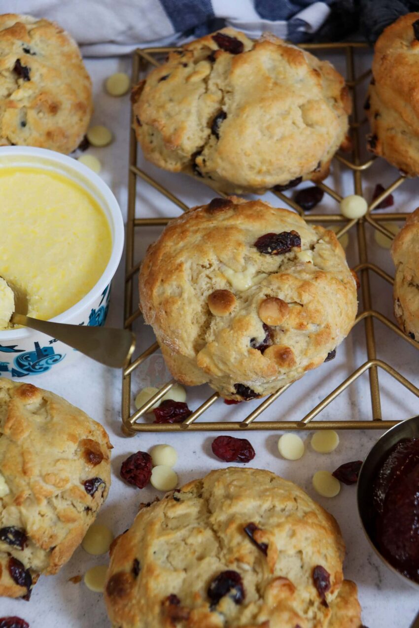 White Chocolate and Cranberry Scones!