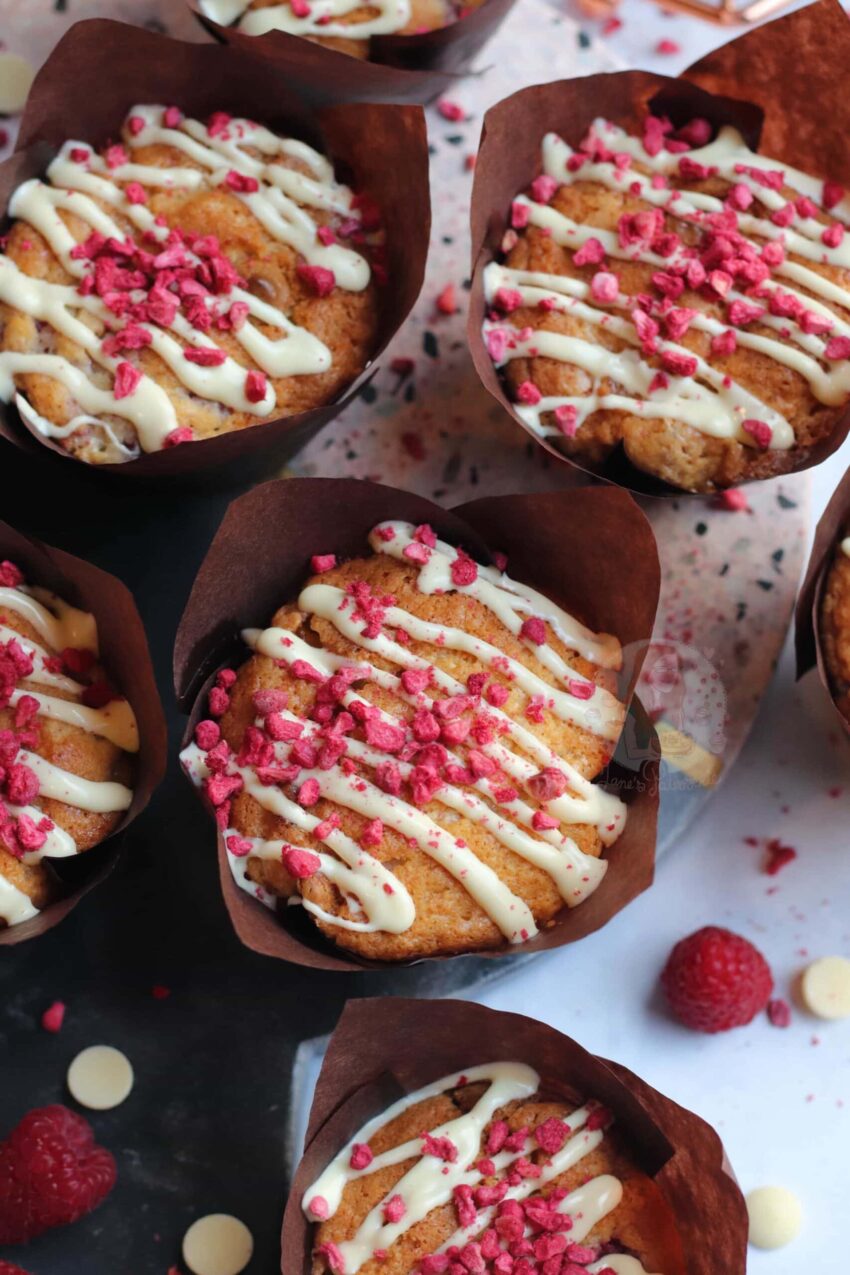 White Chocolate and Raspberry Muffins