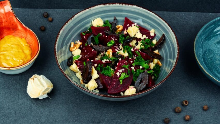 Beetroot and Goat Cheese Morning Salad