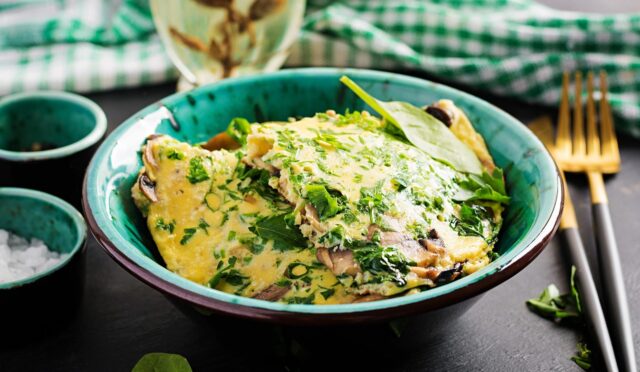 Spinach and Mushroom Breakfast Bowl