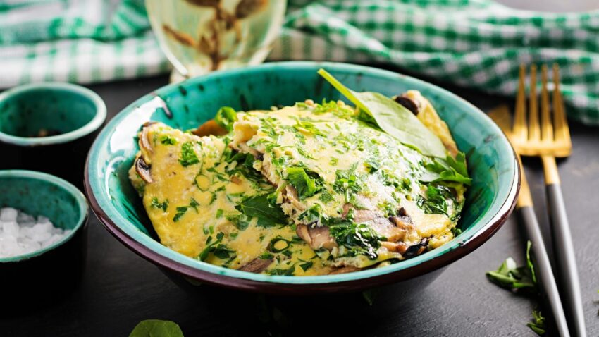 Spinach and Mushroom Breakfast Bowl