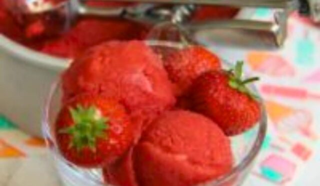 Strawberry Gin Sorbet!