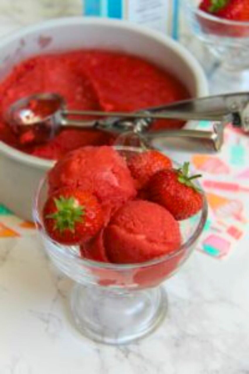 Strawberry Gin Sorbet!