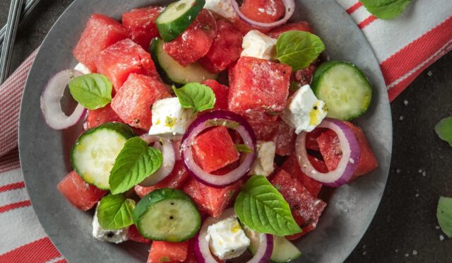 Cucumber and Feta Morning Salad