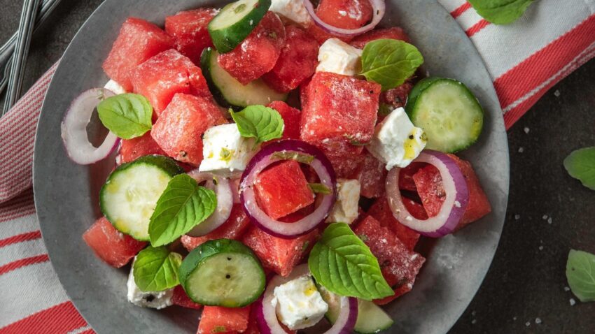 Cucumber and Feta Morning Salad