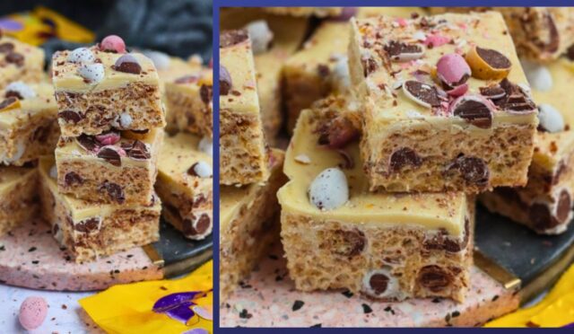 Mini Egg Rice Krispie Squares!