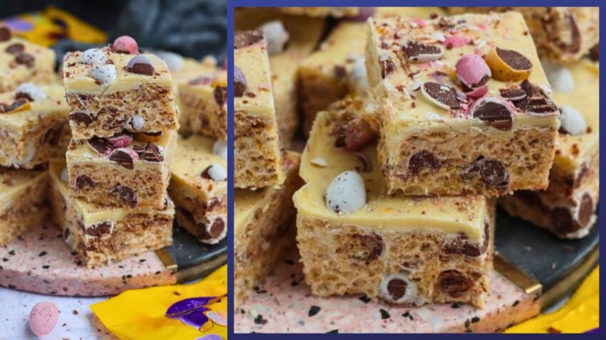 Mini Egg Rice Krispie Squares!